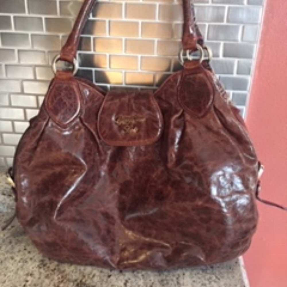 GIANFRANCO SISTI Italian Brown Leather Satchel